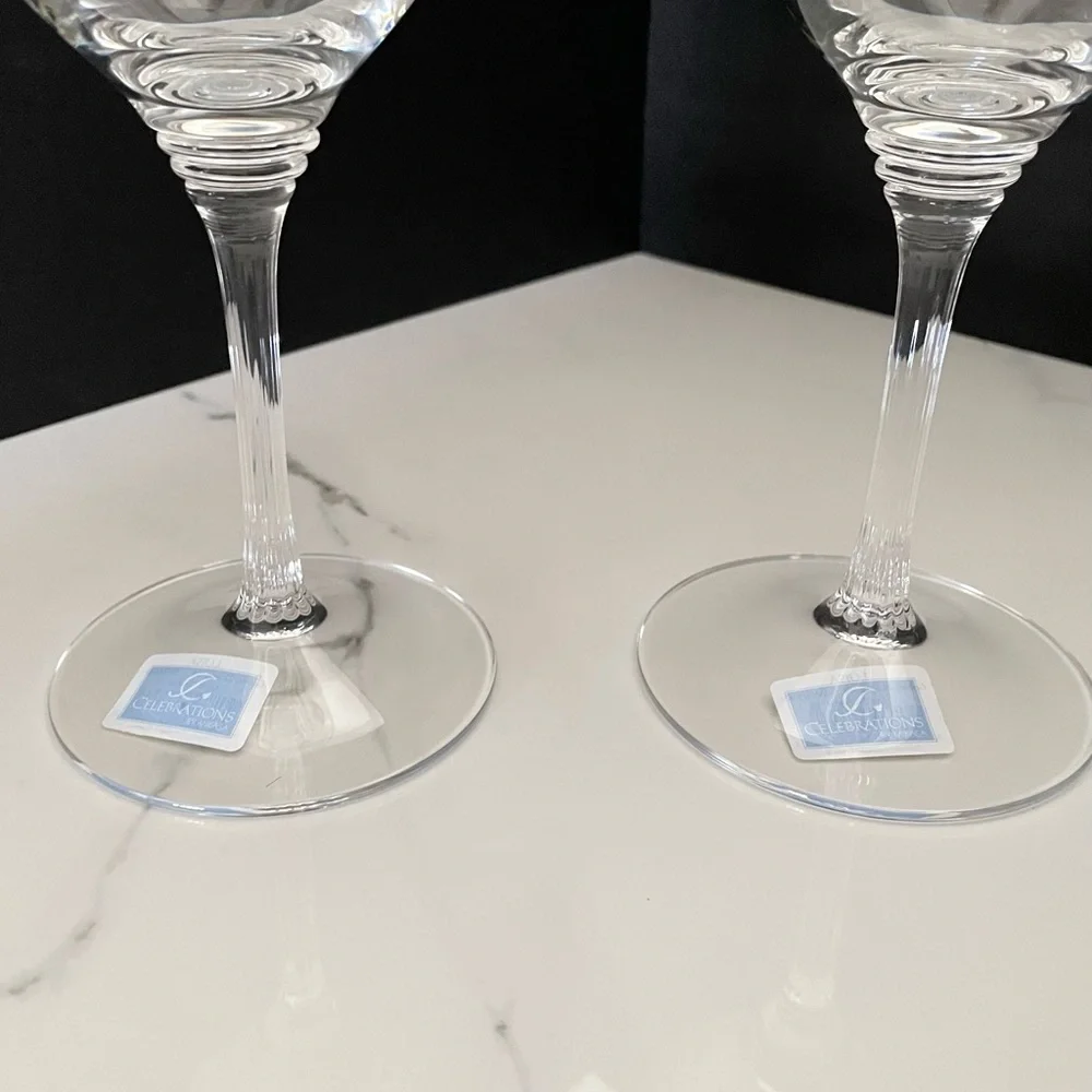 SET of 2 Luisa Crystal Goblets by Mikasa